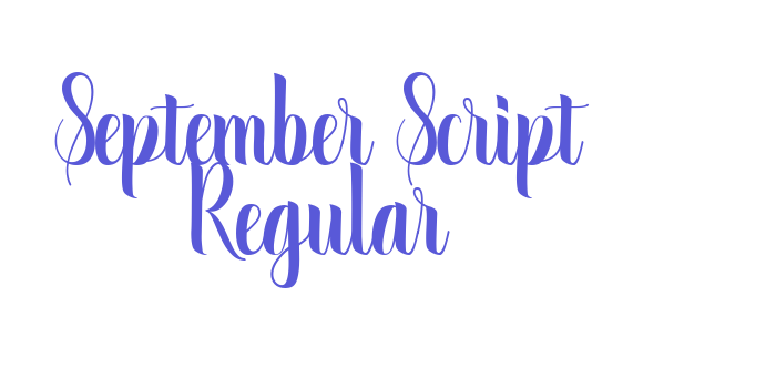 September Script Regular Font Download