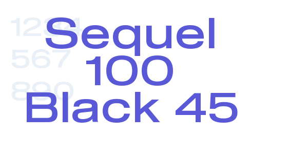 Sequel 100 Black 45 font free