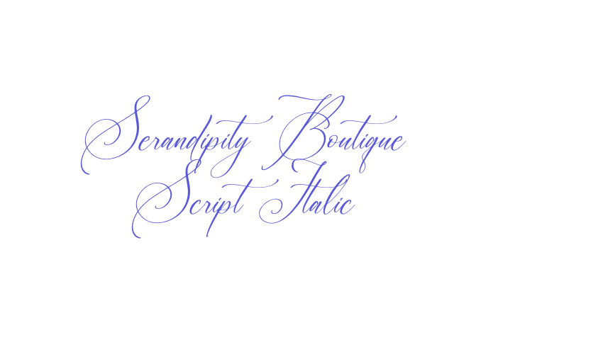 Serandipity Boutique Script Italic Font