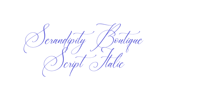 Serandipity Boutique Script Italic Font Download