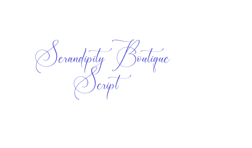 Serandipity Boutique Script Font