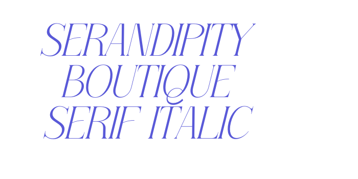 Serandipity Boutique Serif Italic Font Download