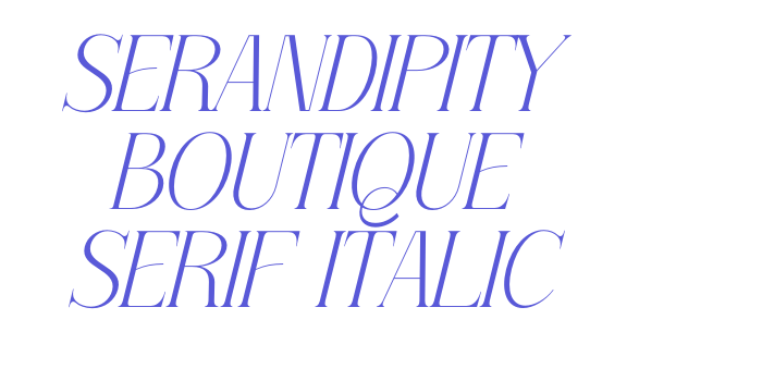 Serandipity Boutique Serif Italic Font