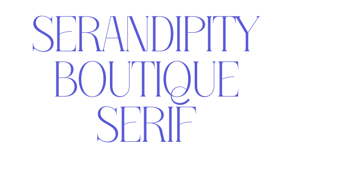 Serandipity Boutique Serif Font