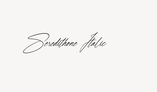 Seredithone Italic Font