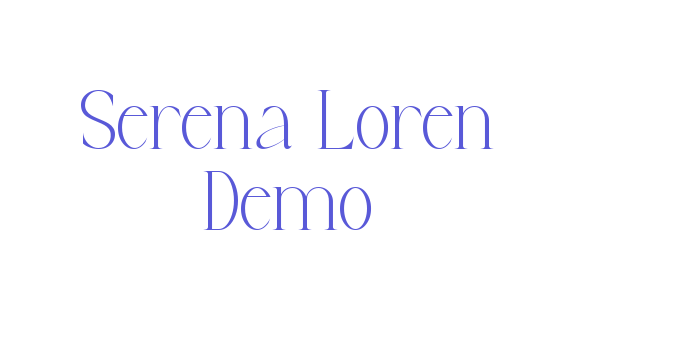 Serena Loren Demo Font Download