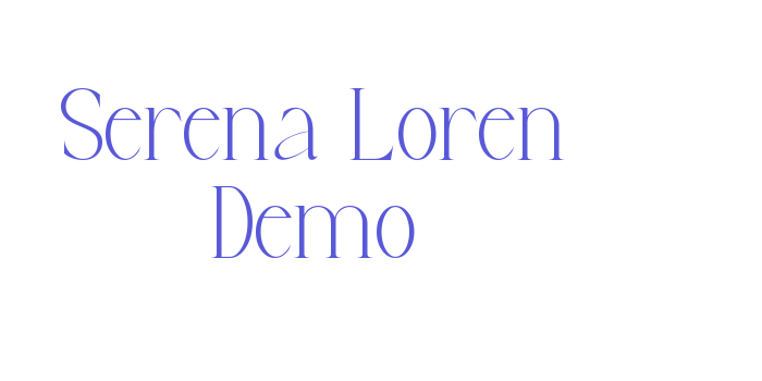 Serena Loren Demo Font