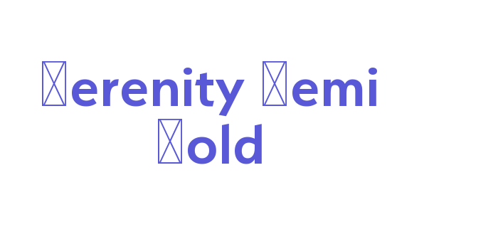 Serenity Demi Bold Font Download