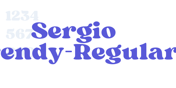 Sergio Trendy-Regular font free