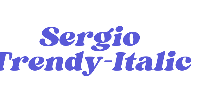 Sergio Trendy-Italic Font Download