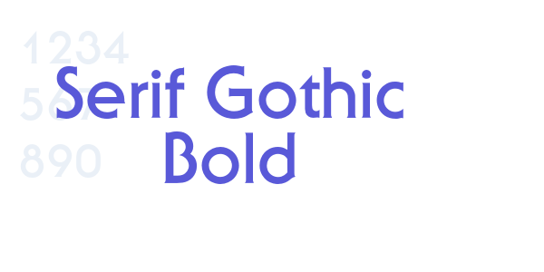 Serif Gothic Bold font free