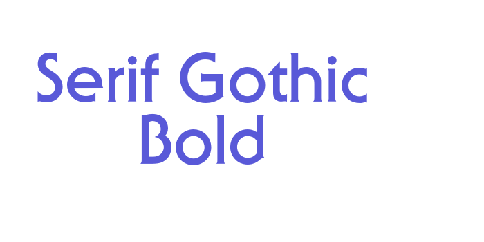 Serif Gothic Bold Font