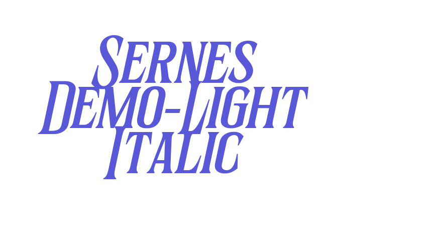 Sernes Demo-Light Italic Font