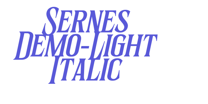 Sernes Demo-Light Italic Font Download