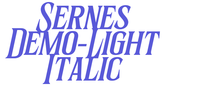 Sernes Demo-Light Italic Font