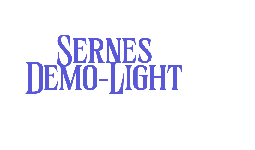 Sernes Demo-Light Font