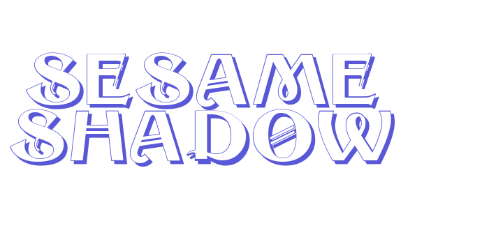 Sesame Shadow Font Download