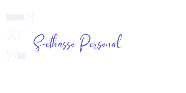 Sethasso Personal font free