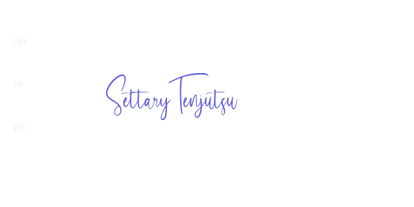 Settary Tenjutsu font