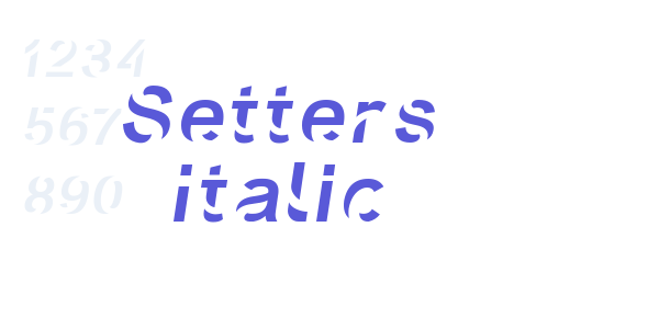 Setters Italic font free