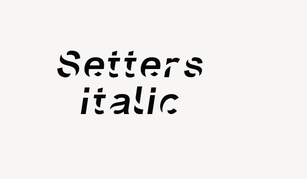 Setters Italic Font