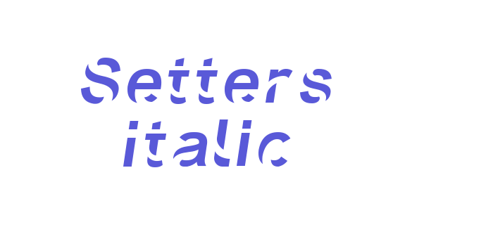 Setters Italic Font