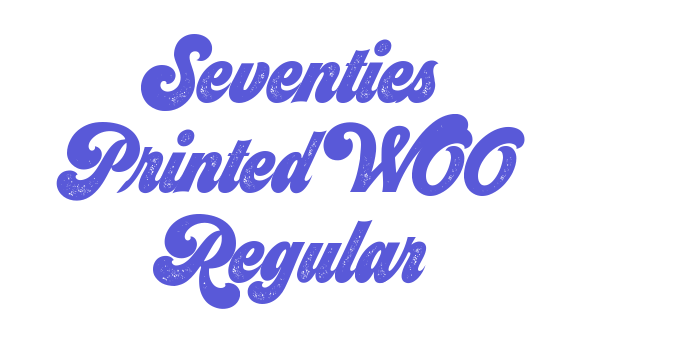 Seventies Printed W00 Regular Font