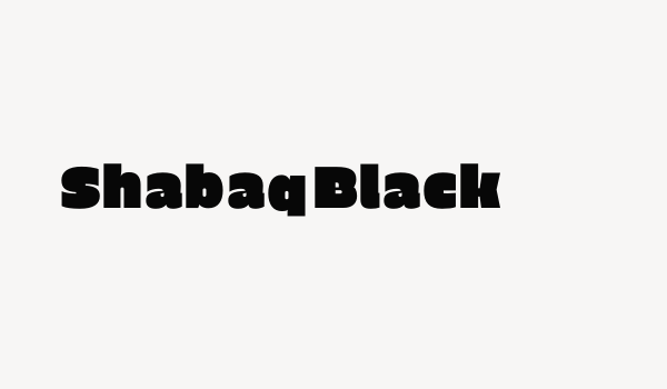 Shabaq Black Font