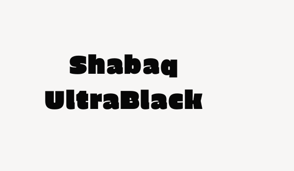 Shabaq UltraBlack Font