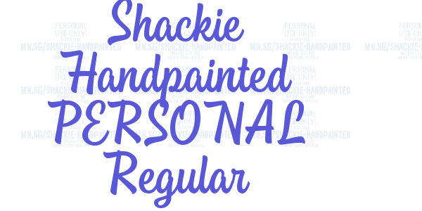 Shackie Handpainted PERSONAL Regular font free