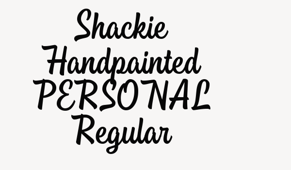 Shackie Handpainted PERSONAL Regular Font