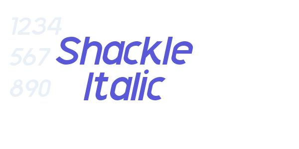 Shackle Italic font free