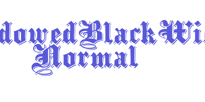 ShadowedBlackWide Normal Font Download