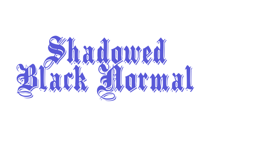 Shadowed Black Normal Font Download