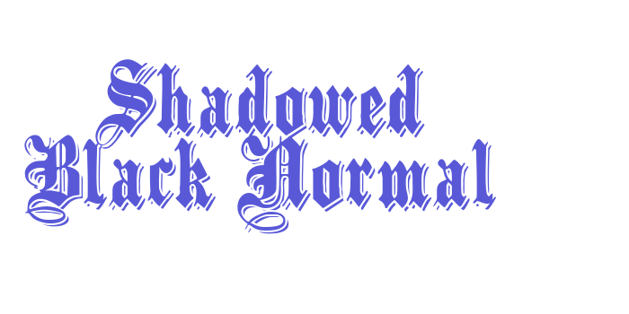 Shadowed Black Normal Font Download