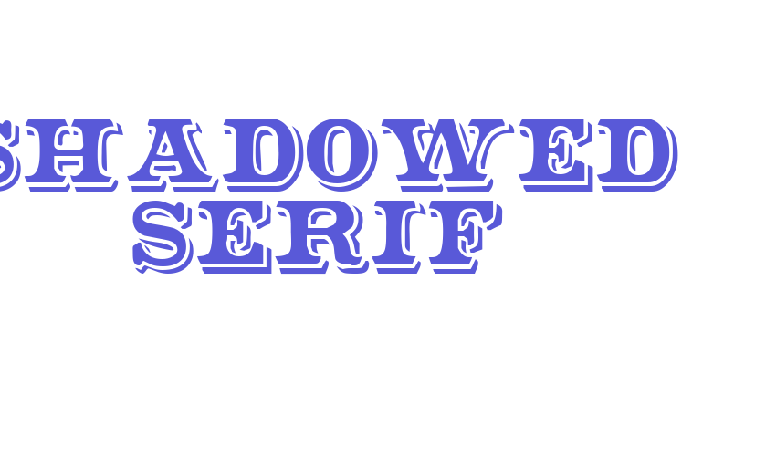 Shadowed Serif Font Download