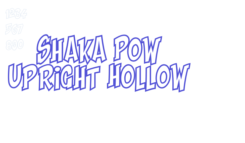 Shaka Pow Upright Hollow-font-download