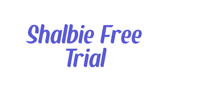 Shalbie Free Trial Font Download