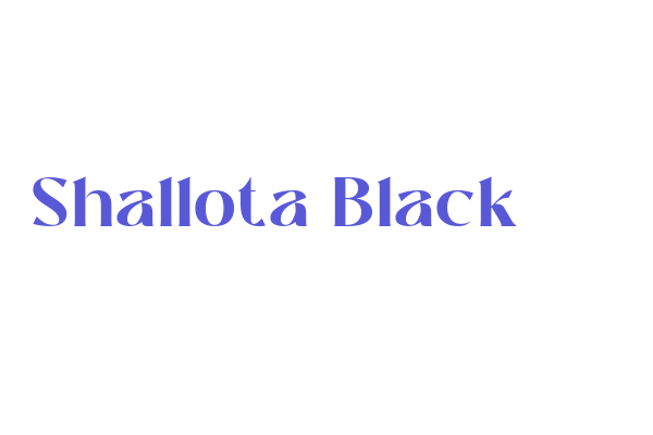 Shallota Black Font