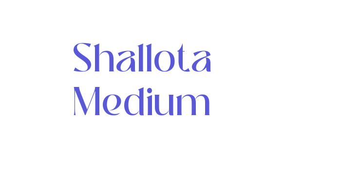 Shallota Medium Font