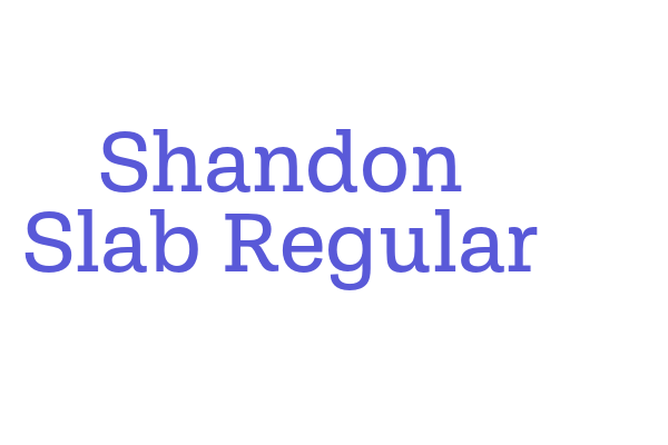 Shandon Slab Regular Font