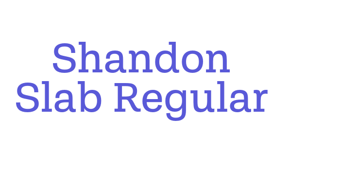 Shandon Slab Regular Font Download