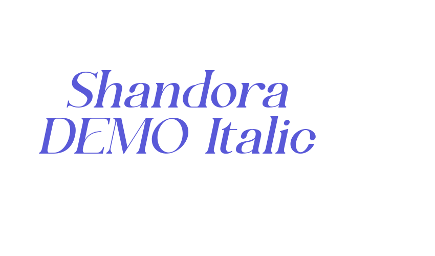 Shandora DEMO Italic Font Download