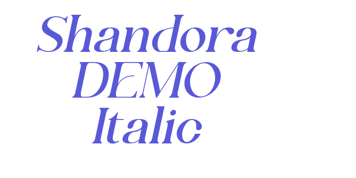 Shandora DEMO Italic Font