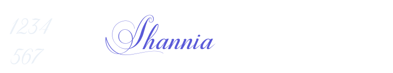 Shannia-related font