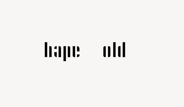 Shape Bold Font