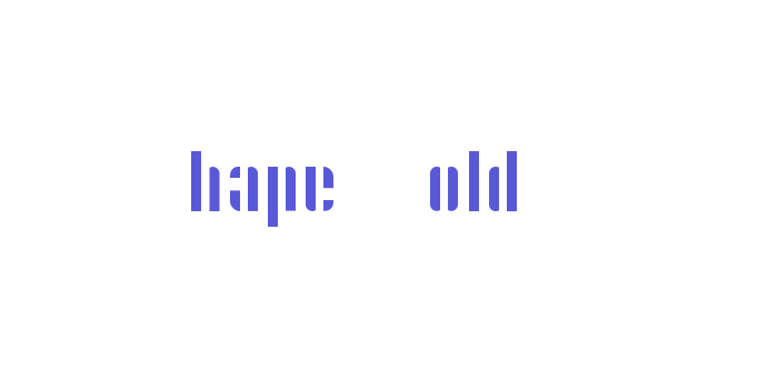 Shape Bold Font Download