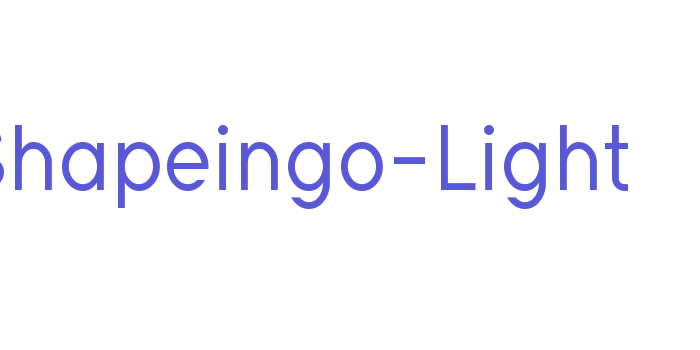 Shapeingo-Light Font Download