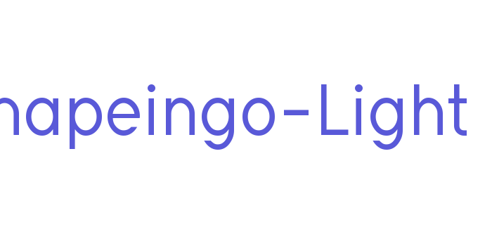 Shapeingo-Light Font