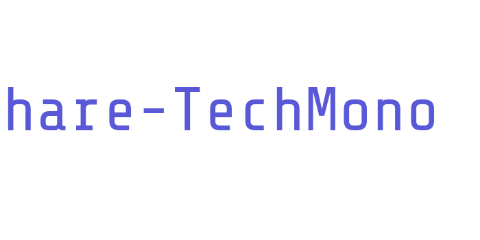 Share-TechMono Font Download